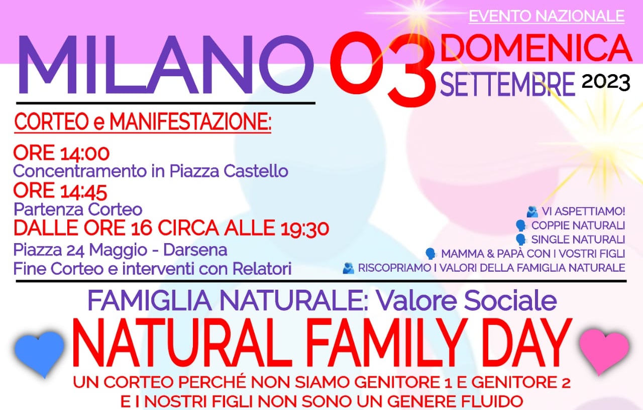 programma del natural family day a Milano
