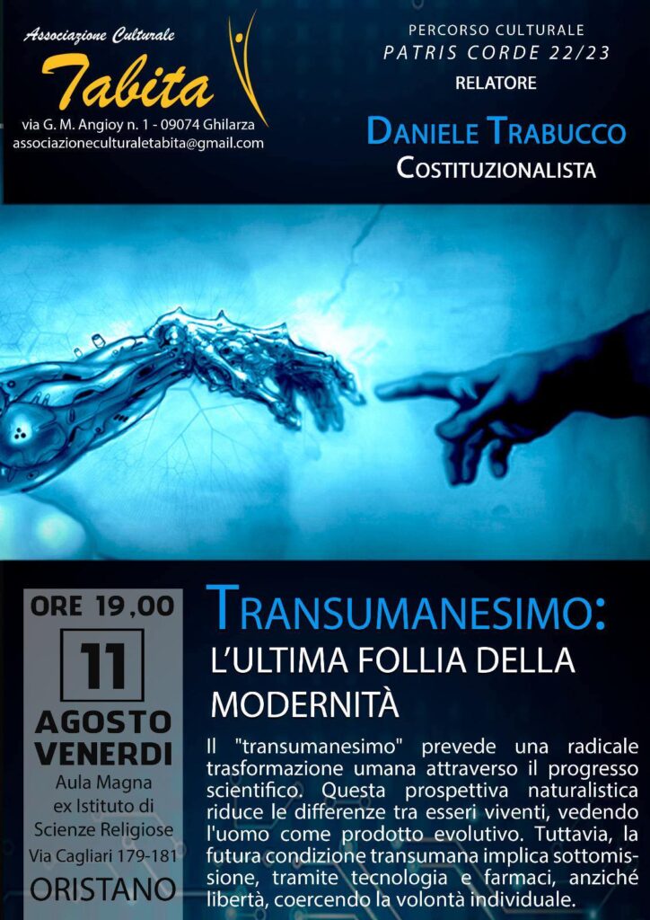 prof. Daniele Trabucco presenta il transumanesimo: l'ultima follia della modernità